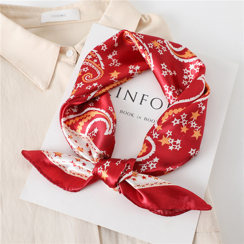 Women's New Small Square Retro Cashew Professional Scarf Women's New Small Square Retro Cashew Professional Scarf